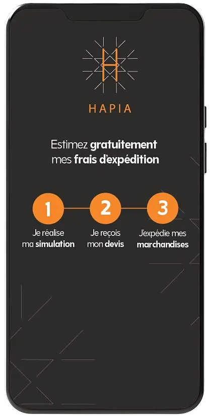 Mockup téléphone de l'application "Hapia"
