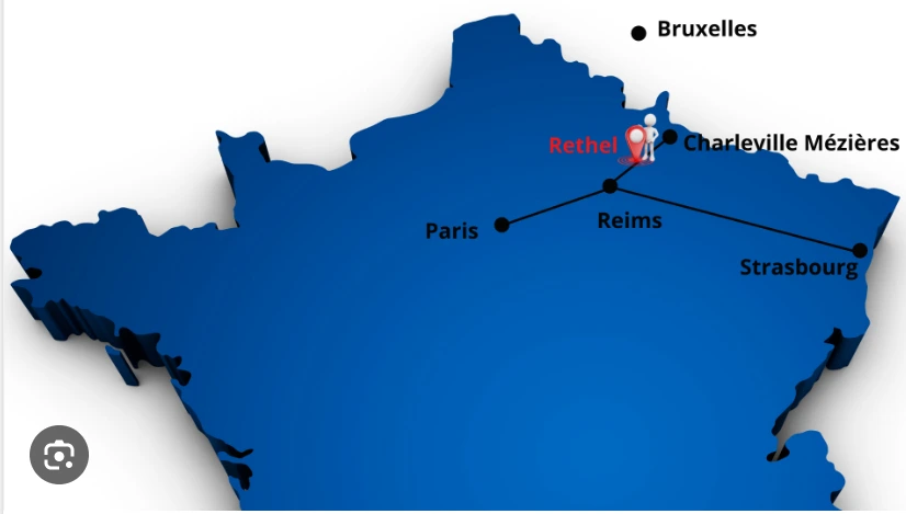 Carte VT Logistics avec l'agence de Rethel