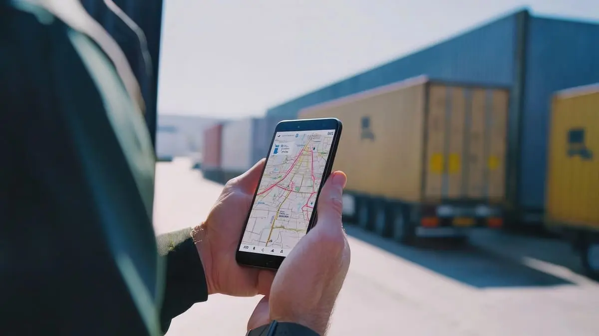 Personne en train de suivre un trajet sur son téléphone portable